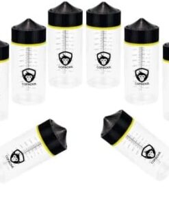 Chubby Gorilla 200ml mit Messskala V3 Pet Unicorn Leerflasche + schwarzer Deckel - 20er Set