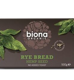 Biona Roggen und Hanfsamen Brot, 2er Pack (2 x 500 g)