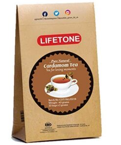 lifetone the tea for better life, Ceylon Kardamom Chai | Originalmischung | Delicious Herbal Mood Booster | 20 Teebeutel 40g