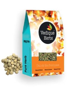 VEDIQUE HERBS Putrajeevak (Putranjiva roxburghii) – 250 g | roh, roh, getrocknet | T-Schnitt | Premium-Qualität