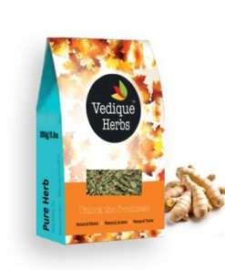 VEDIQUE HERBS Bio-Ingwerwurzel, 250 g, roh, roh, getrocknet, T-Schnitt, Premium-Qualität