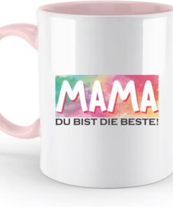 Mama Du bist die beste Muttertag - Zweifarbige Tasse