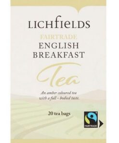 Lichfields Fairtrade English Breakfast 20 Teebeutel, 40 g, 6 x 20 Stück