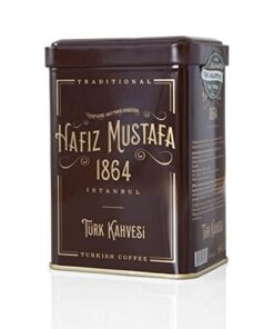 Hafiz Mustafa 1864 Istanbul, Türkischer Kaffee, feinste gemahlene, authentische, gemahlene und mittel geröstete Arabica-Bohnen, Tablett-Geschenkideen für Geburtstag, Weihnachten