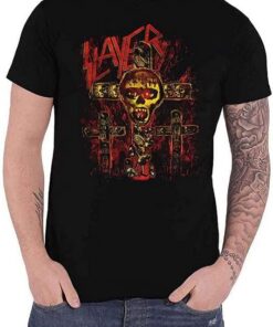 Slayer Unisex Tee: SOS Crucifiction - XX-Large - Black
