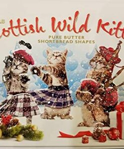 Scottish Christmas Wild Kittens Shortbread in tin