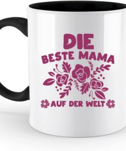 Mama Du bist die beste Mama der Welt - Zweifarbige Tasse