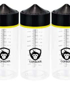 Chubby Gorilla 200ml mit Messskala V3 Pet Unicorn Leerflasche + schwarzer Deckel - 5er Set