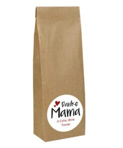 Herz & Heim® Früchtetee mit persönlichem Etikett - Danke Mama - mit Ihrem Wunschtext