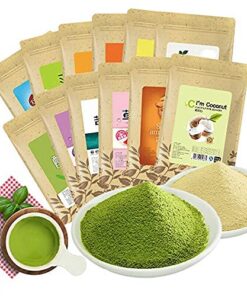 100g 32 Sorten Chinesischer Matcha-Tee Grüntee-Pulver Dufttee-Pulver-Maskenpulver (05 Lila Süßkartoffelpulver 100g)