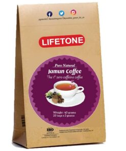Koffeinfreier Kaffee Alternative Mischung aus Jamun Samen | Natürliches Decaf | Entgiftungskaffee | 20 Beutel