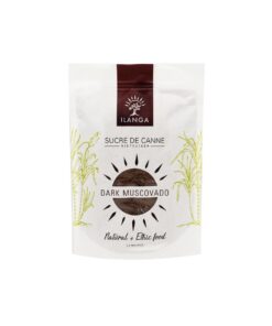 Ilanga Nature Muscovado Rohrzucker, dunkel, 500 g, Rohrzucker, unraffiniert, brauner Zucker, feine und flauschige Kristalle, karamellisierter Geschmack, ideal für Backen, Kaffee und Tee