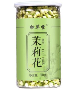 HELLOYOUNG 50g Jasminknospen-Tee Getrockneter Jasmin Kräutertee Mo Li Hua Geschmacksgetränk Handgemachter Grüner Kräutertee Dufttee Kaltaufguss Blüten Und Früchtetee