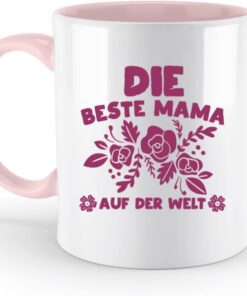 Mama Du bist die beste Mama der Welt - Zweifarbige Tasse