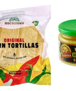 Tortilla Real Mexican Tortillas With Nixtamal, Vegan, GMO-Free 500G & Antica Cantina Dip Guacamole 290g