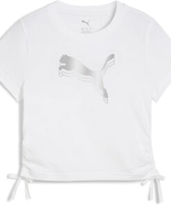 Puma Mädchen ESS Metallic Knotted Tee G T-Shirts