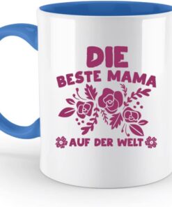 Mama Du bist die beste Mama der Welt - Zweifarbige Tasse