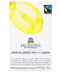 Jacksons Fair Trade Sencha Grüner Tee mit Zitrone 20 Teebeutel pro Packung