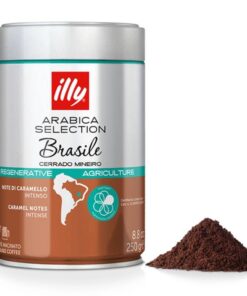 6 x Illy Ground Coffee Jars 250g Arabica Selection Brazil Cerrado Mineiro Certificate