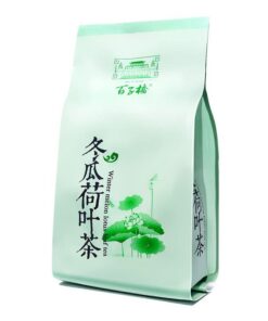 Kräuterteebeutel mit Rosen-Lotus-Blatt und weißem Kürbisbeutel 160g