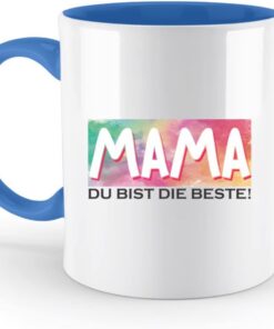 Mama Du bist die beste Muttertag - Zweifarbige Tasse