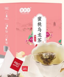 HELLOYOUNG 60g Handgemachte Oolong-Teebeutel Mit Honig-Pfirsich-Aroma Dreieckige Verpackung Chinesischer Kräutertee Für Ein Reichhaltiges Pfirsichartiges Getränk