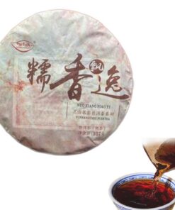 Yunnan Reifer Puer Tee Material Klebreis Duftender Shu Pu-erh Tee Kuchen 357g
