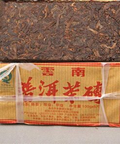 China 5pcs * 100g (1.10LB) Schwarzer Tee Kuchen natürlicher gekochter Tee hergestellter alter Tee Pu'er Tee Puer Tee Chinesischer Tee PU er Tee Reifer Tee Puerh Tee Pu-erh Tee Alte Bäume Pu erh Tee