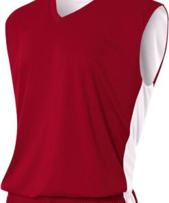 NB2320 A4 YTH REVERS MUSCLE TEE CARDINAL/WHITE XL