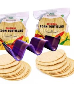 2x Eine authentische Maistortilla aus kreolischem Mais mit köstlichem Maisgeschmack. Taco-Halter 19x3x4 cm (PLA).