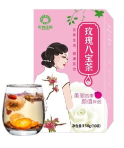 150g 10 Beutel Grüner Bio-Babao-Tee Praktisch Und Einfach Zuzubereiten Mit Longan Rose Jujube Kräutertee Qi Und Blutpflegetee Fruchtiges Getränk Nährende Grüne Kost