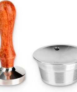 Gebrauch Kaffee Pods Manipulation Edelstahl Holz Getreide Espresso Behälter Spülmaschine Sicher Für Büromaschinen Edelstahl Kaffeefilter Wiederverwendbare Kapseln Set Set