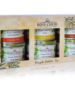 Bois Cheri Geschenkset - 6 Sorten (6x 60g) Tee aus Mauritius - Coconut-Vanille, Earl Grey, Caramel, Vanille, English Breakfast, Exotic Fruits
