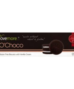 Lovemore frei von Gluten Freie O'Choco Kekse mit Vanillecreme (125g) - Packung mit 6