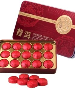 Yunnan Shu Pu er Puerh Geschenkpackung 2021/2022 yr Rose Mini Reifes Puer Tuocha 75g