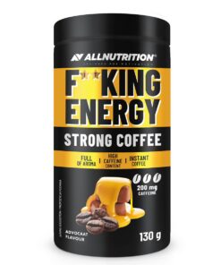 ALLNUTRITION Fitking Energy Strong Coffee - Instant Kaffee mit Hohem Koffeingehalt - Kaffe Jeden Tag Energie - Workout Booster Lebensmittel - Hocharomatisch - Kaffee Gemahlen - 130g Advocat