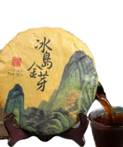 357g Alter Baum chinesischer reifer Puerh Tee Cake Top Island Golden Buds Shu Puer Tee