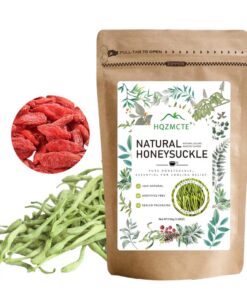 HQZMCTE Natürlicher Kräutertee - 150g / Packung Getrocknetes Geißblatt + 50g / Packung Kostenlose Getrocknete Goji-Beeren - Ohne Zusatzstoffe