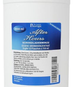 PR After Hours Schoko-Minze-Liköressenz 1000ml |professionelle liquid aroma Essenz| Hausgebrauch und Brennerei | mit handelsüblichem Wodka oder Korn vermischen |1000ml Essenz ergibt 37,5 Liter Getränk
