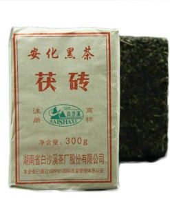 Dunkler Tee Fu Ziegel Anhua Baishaxi Dunkler Tee mit goldener Blume 300g