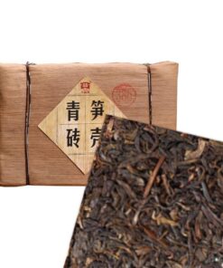 2012 Menghai Dayi Puer-Ziegeltee 250g roh Roher Puerh-Ziegeltee aus Bambusschale
