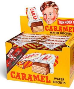 Tunnock Milchschokolade beschichtet Karamell Oblaten Kekse 30 g (48 Stück)