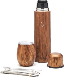 Balibetov Komplettes Yerba Mate Set – Moderner Mate Gourd, Thermos, Bombilla und Reinigungsbürste im Lieferumfang enthalten – Alle Premium-Qualität 304 18/8 Edelstahl