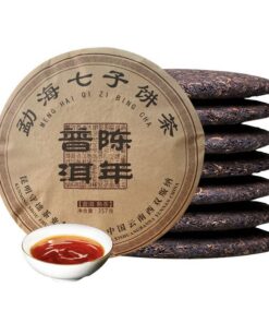 HELLOYOUNG 357g Reifer PuErh-Teekuchen Handgebrühter Chinesischer Pu-Erh-Schwarztee Ohne Zusatzstoffe Und Koffein Intensiv Und Rein Gekochter PuErh Teekuchen
