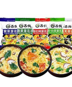Verschiedene Geschmäcker Instant-Gemüse-Eiersuppe Fast Food Leckeres gesundes Essen (6g Seetang)