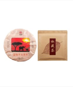 Ausgewählter Menghai QiaoMu Alter Pu'er Reifer Tee, Yunnan Golden Bud Pu'er Kuchentee 357g