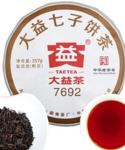 Chinesischer Pu'er Tee 357g （0,787LB） Reifer Puer Tee Schwarzer Tee Dayi Qizi Kuchentee Gekochter Tee Alte Bäume Pu erh Tee Gesundheitswesen Pu er Tee