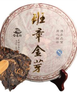 Schwarzer Tee Leckerer Golden Bud Ripe Tee Großes Blatt Pu'er Teekuchen 357g