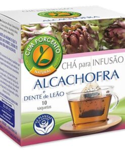 Cem Porcento - Alcachofra e Dente de Leão/Gewöhnliche Löwenzahn (Taraxacum officinale) und Artischocke (Cynara scolymus L.) - 10 Teebeutel x 8 = 80 Teebeutel