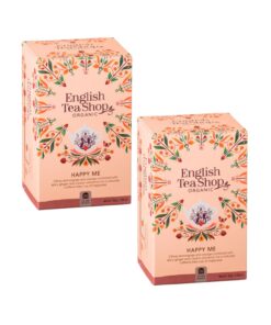 Englischer Teeladen | Organic Happiness Kräutertee ohne Koffein - 2 x 20 Teebeutel (60 gr) | Bio-Kräutertee